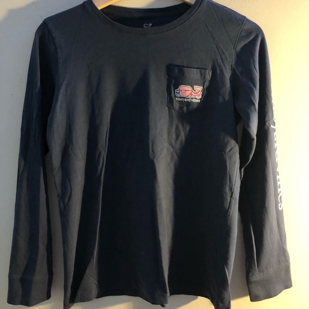 long sleeve graphic vineyard vines cotton tee